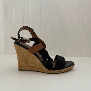 BANANA REPUBLIC- black&brown espadrilles- size 8M